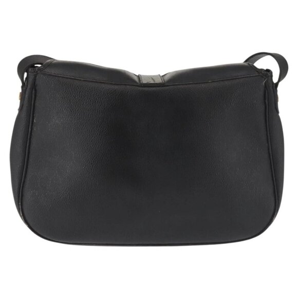 Christian Dior Honeycomb Canvas Shoulder Bag PVC Black Gold Auth SW1569 - Picture 2 of 16